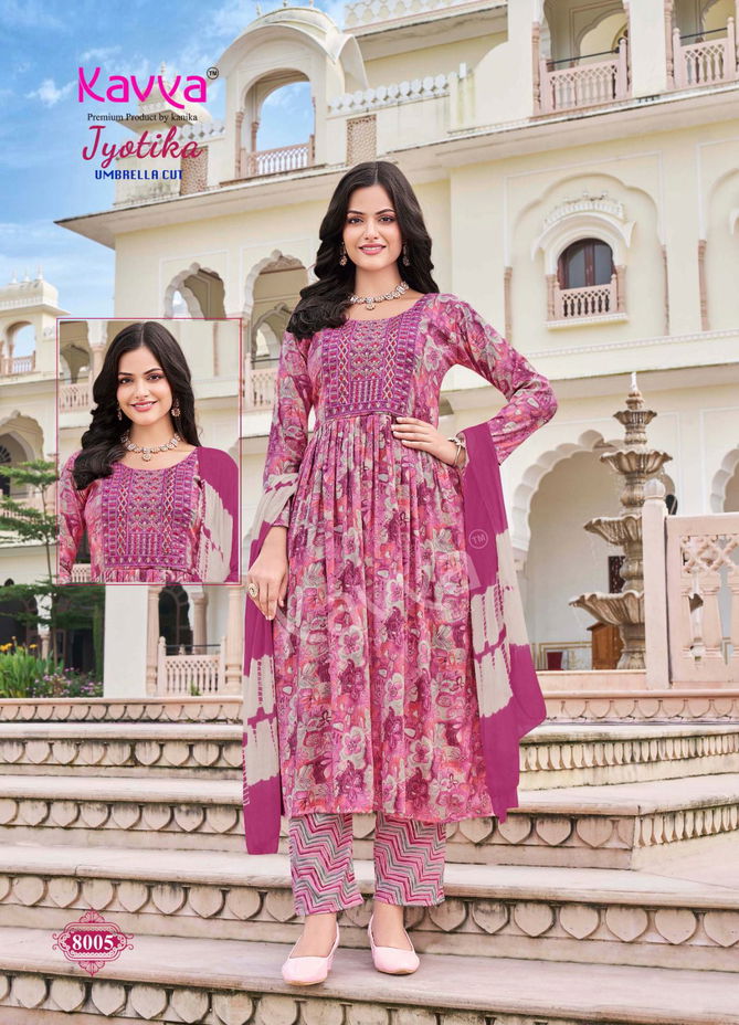 Jyotika Vol 8 By Kavya Capsule Foil Printed Kurti With Bottom Dupatta Wholesale Shop In Surat